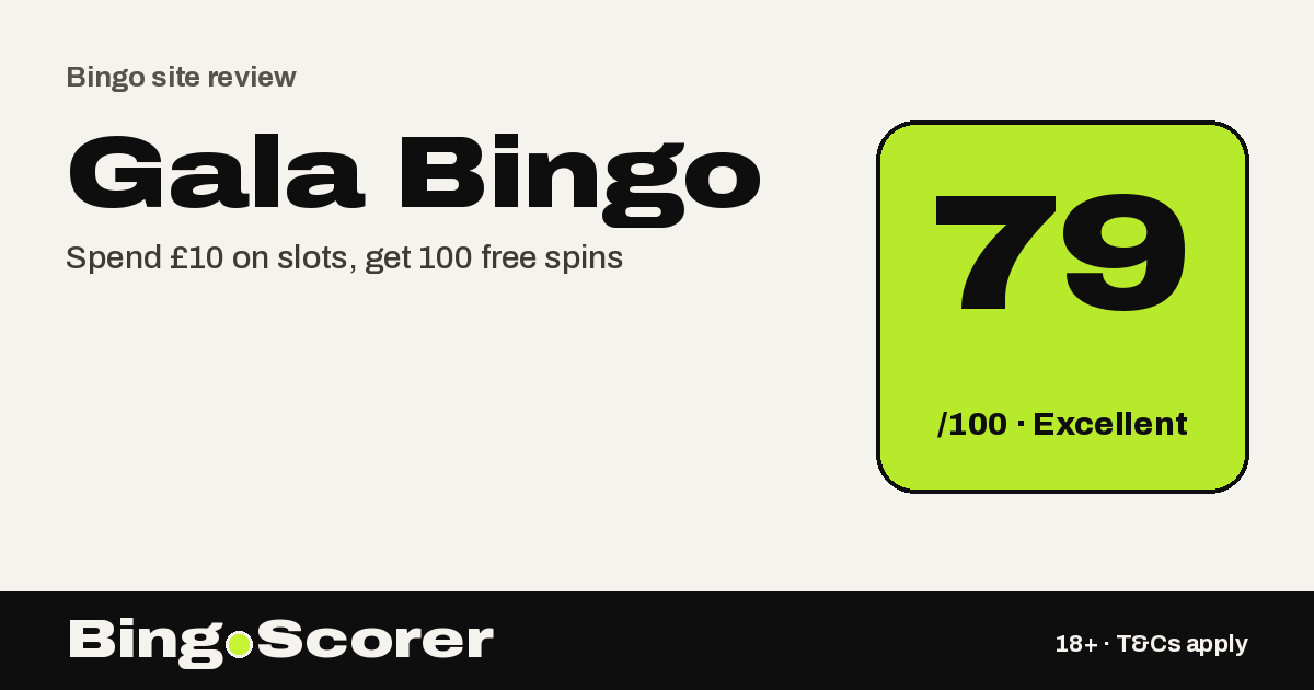 Gala Bingo Review: 100 Free Spins, Wins Paid in Cash