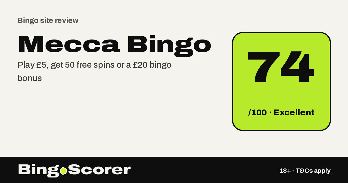 Mecca Bingo Review: 50 Free Spins or a £20 Bonus for £5