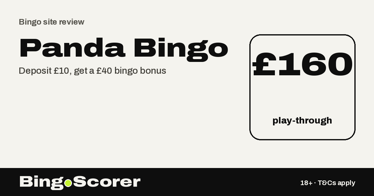 Panda Bingo Review: £40 Bingo Bonus on a £10 Deposit